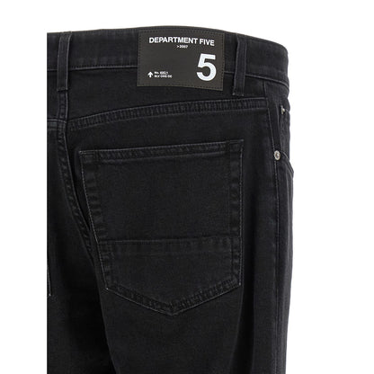 Department 5 Black Cotton Cropped Jeans