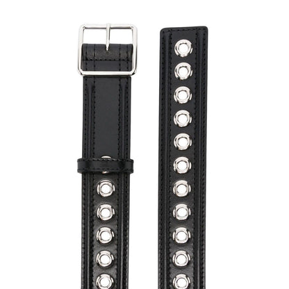 Alexander McQueen eyelet-detail leather belt