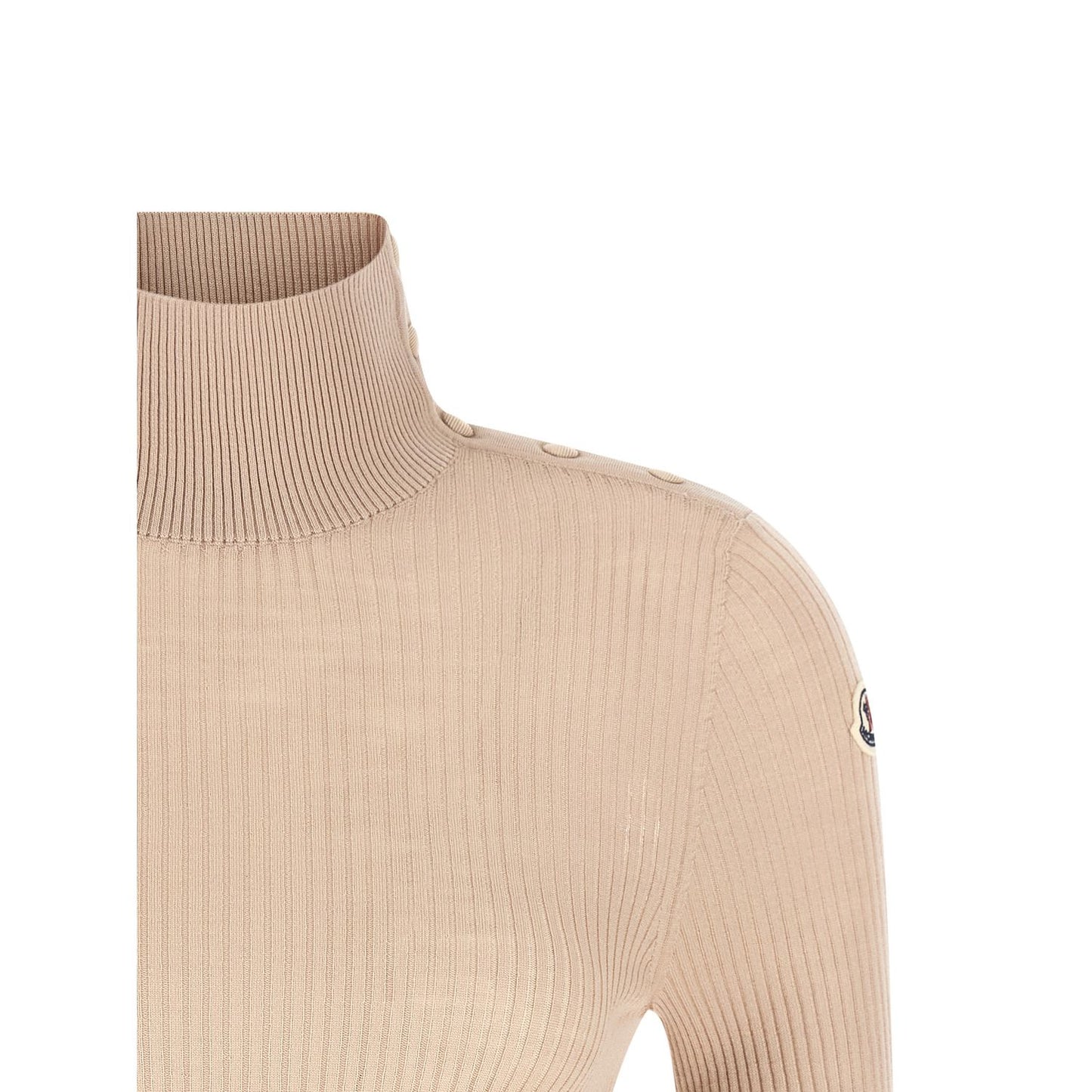 Moncler Beige Virgin Wool Cardigan