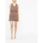 Saint Laurent Sleeveless Draped Minidress