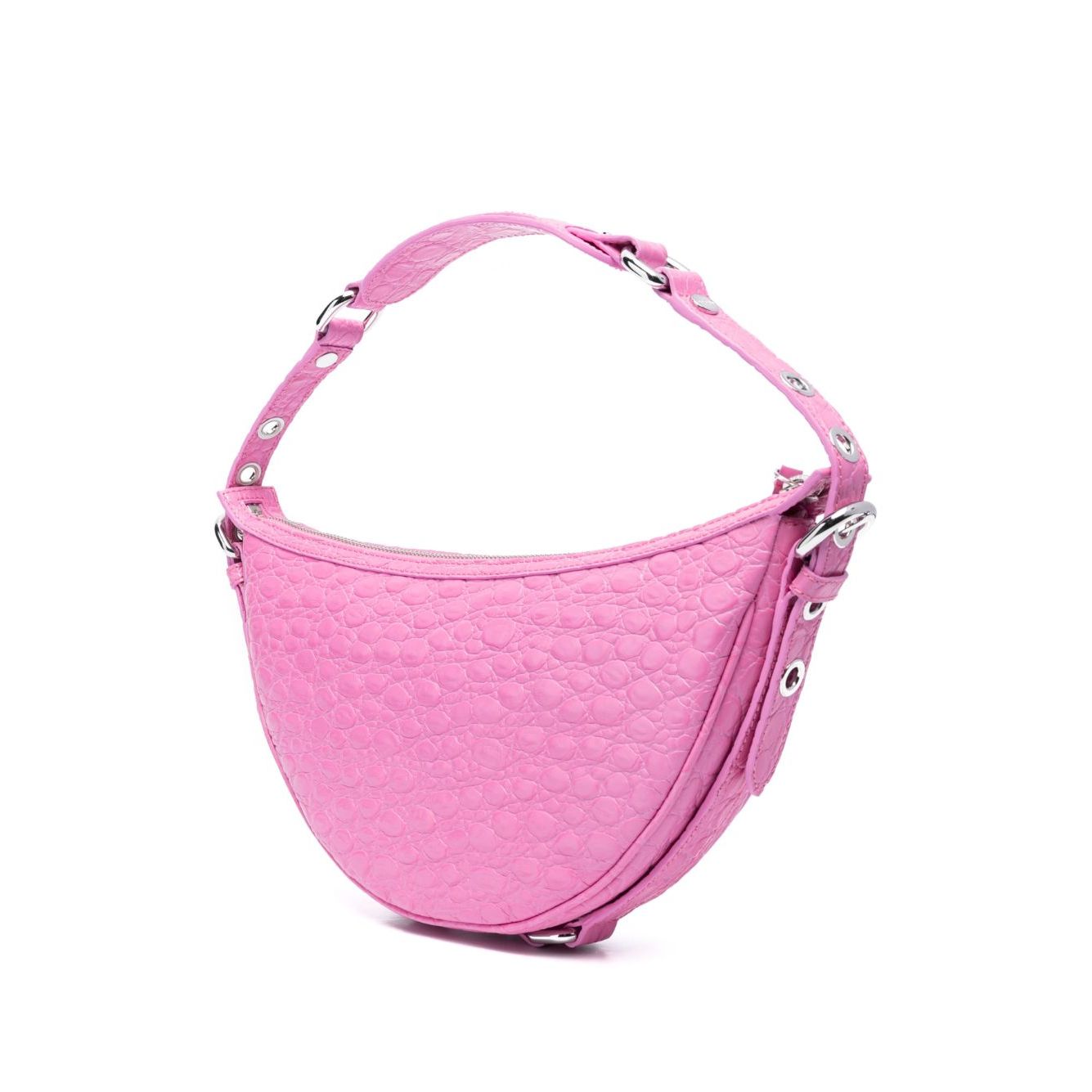 Front view with bag zipped and handles upright.