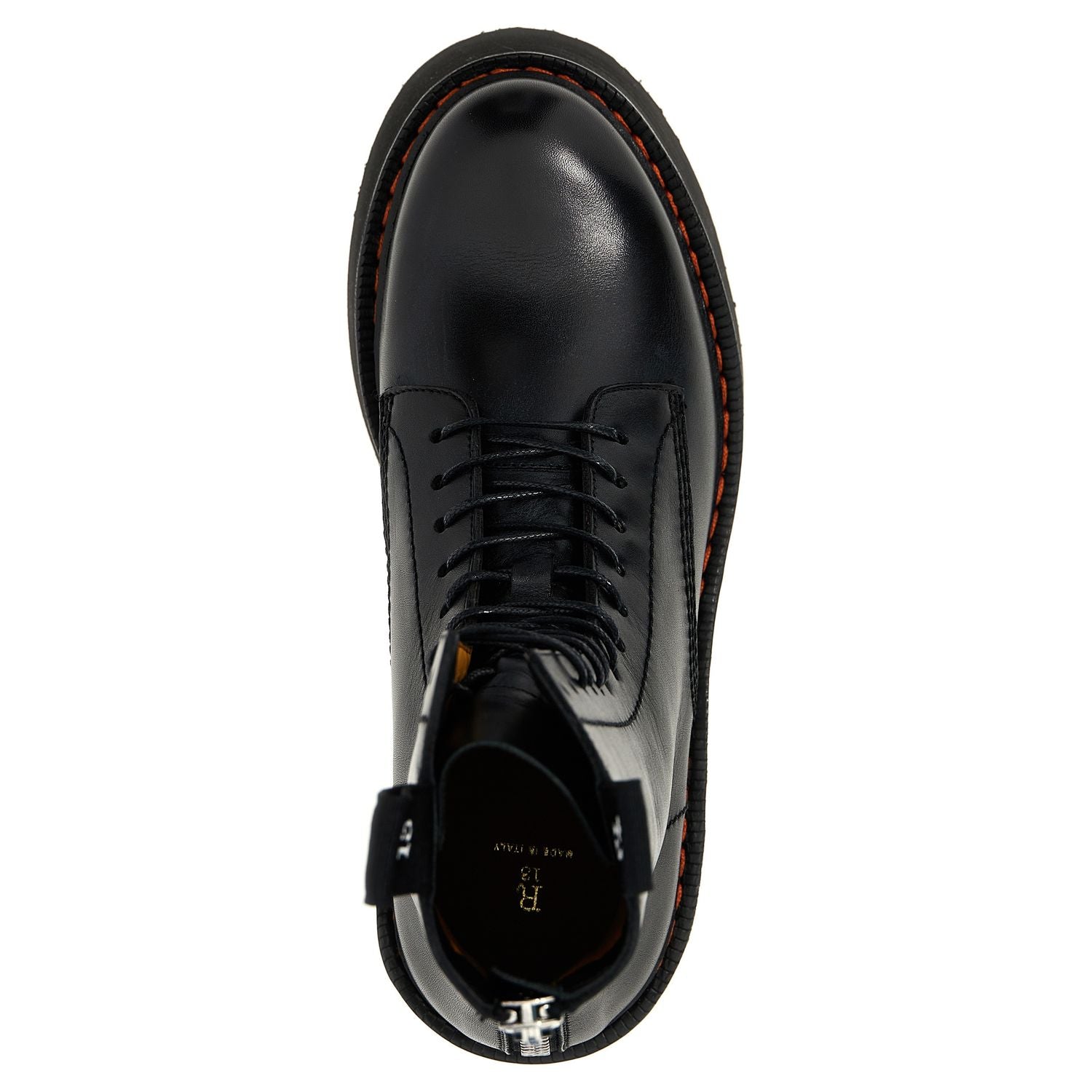 R13 Black Cowhide Lace-Up Boots