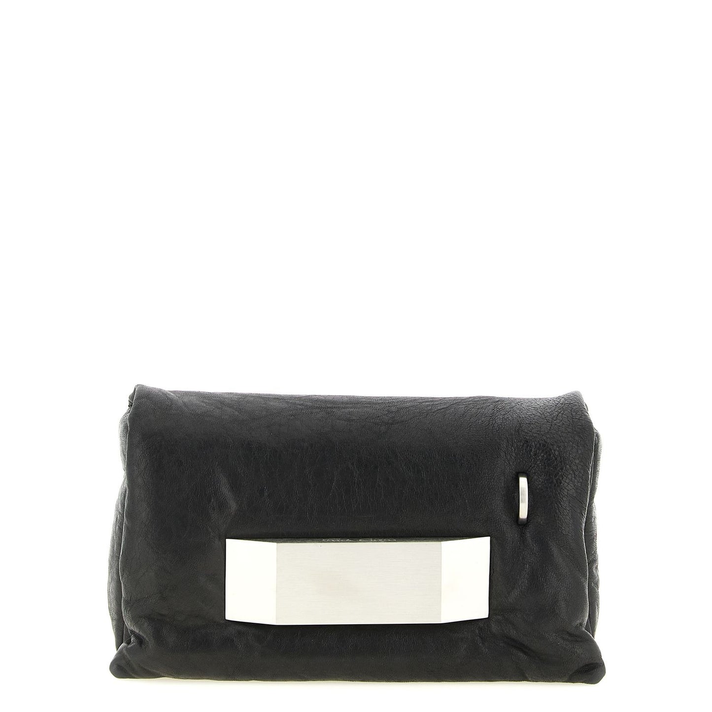 Rick Owens Black Lamb Leather Clutch Bag