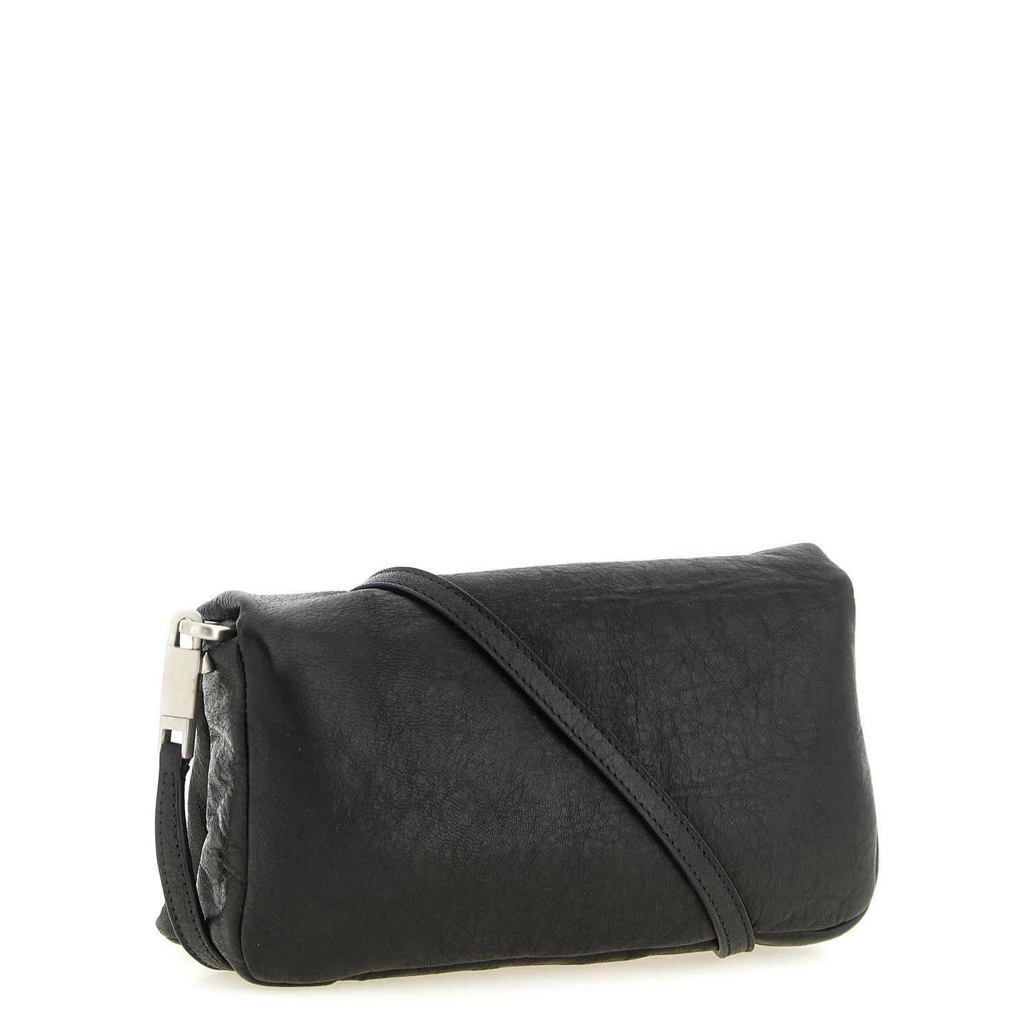 Rick Owens Black Lamb Leather Clutch Bag
