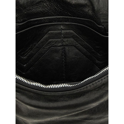 Rick Owens Black Lamb Leather Clutch Bag