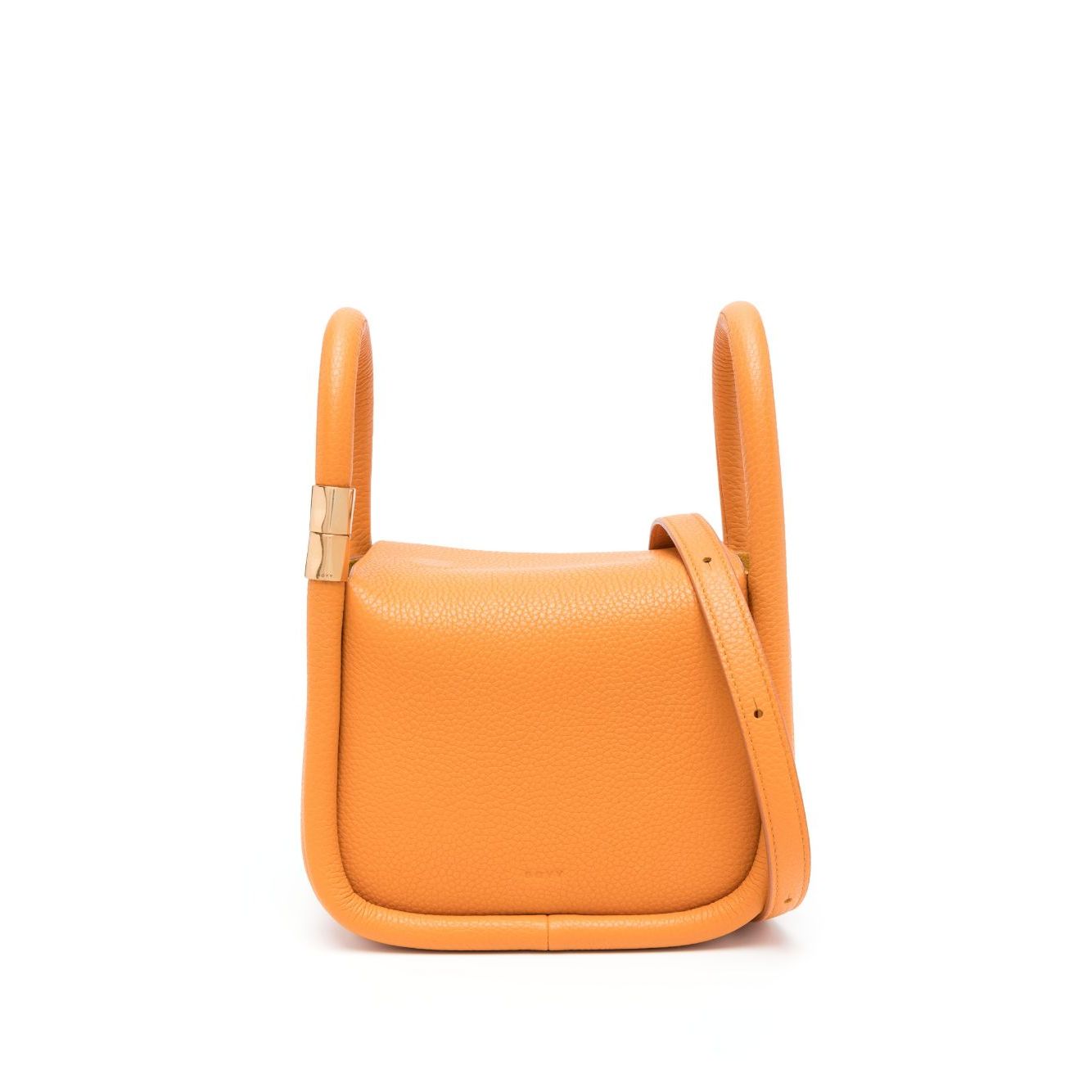 Front view with bag zipped and handles upright.