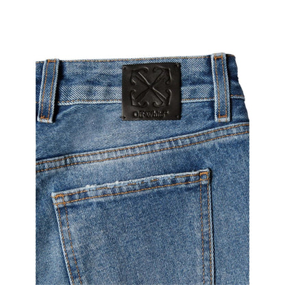 Off White Mid-rise flared jeans