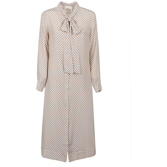 CRIDA Dresses White ALBAMIDIDRESSOFFWHITE/CARAMELPOIS