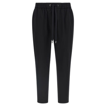 Dolce & Gabbana Black Cotton Casual Pants