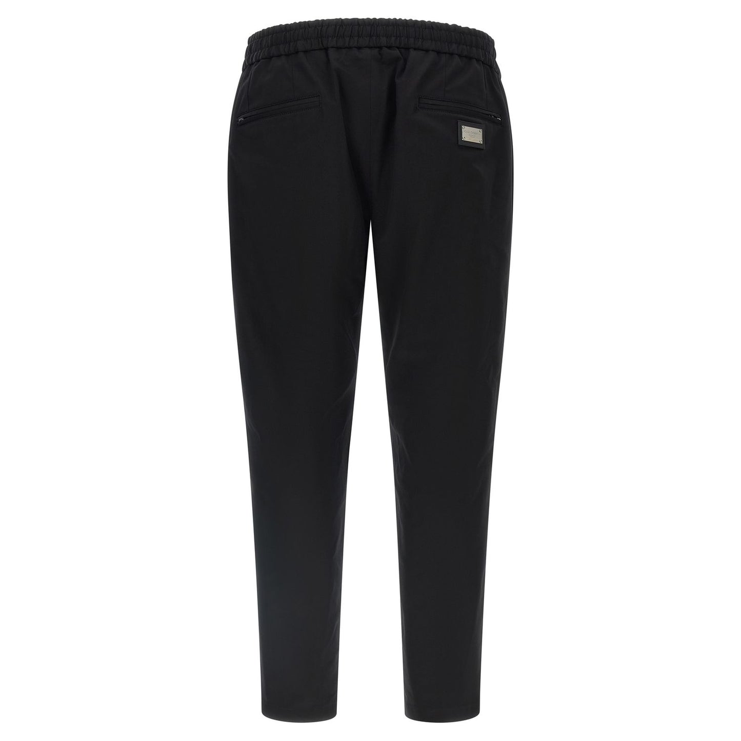 Dolce & Gabbana Black Cotton Casual Pants