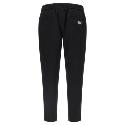 Dolce & Gabbana Black Cotton Casual Pants