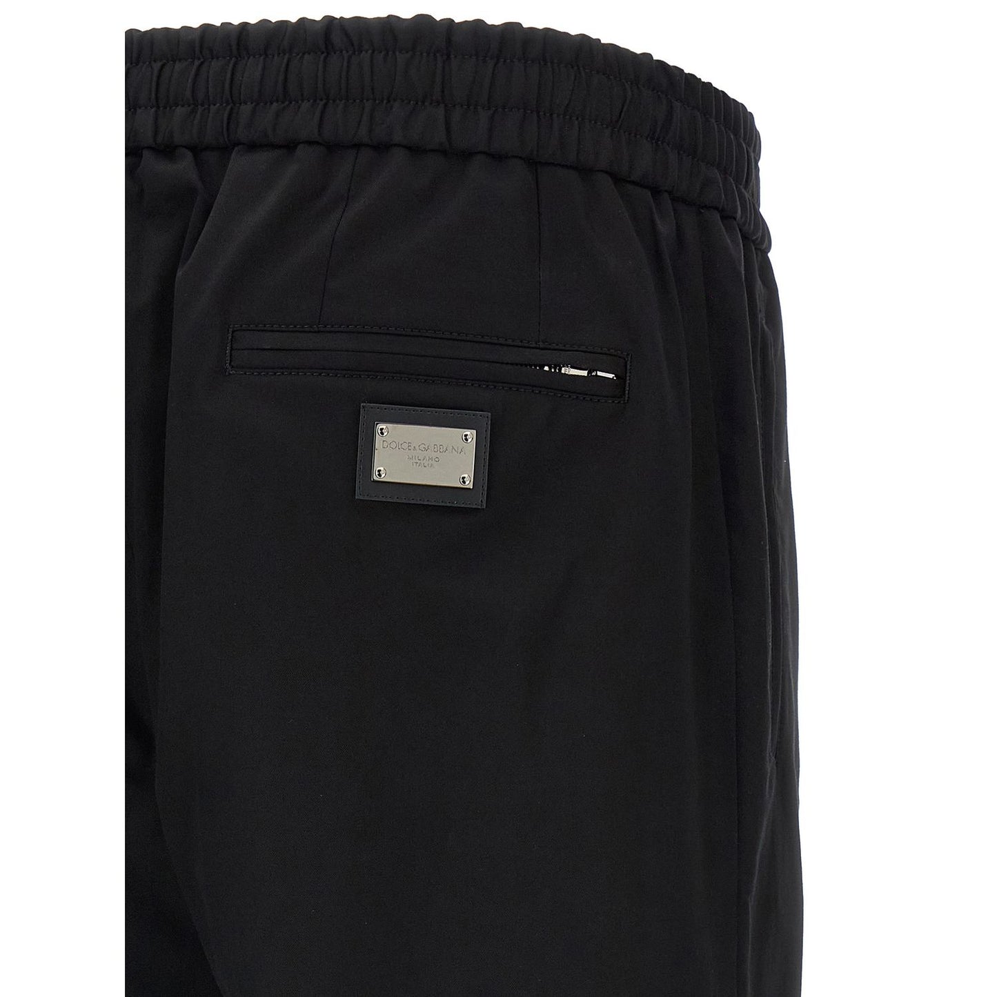 Dolce & Gabbana Black Cotton Casual Pants