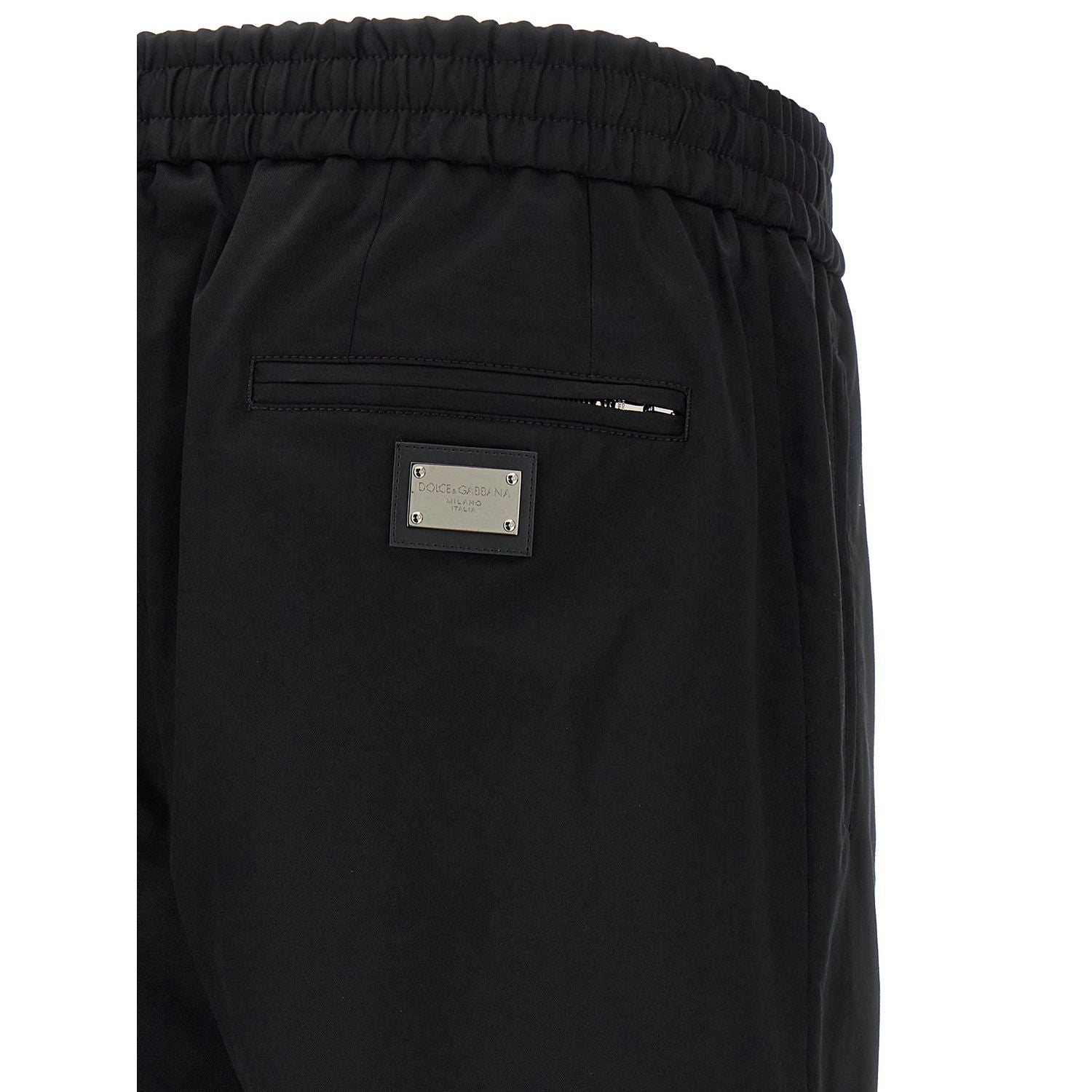 Dolce & Gabbana Black Cotton Casual Pants