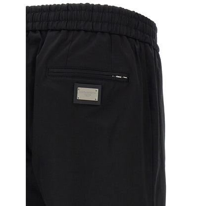 Dolce & Gabbana Black Cotton Casual Pants