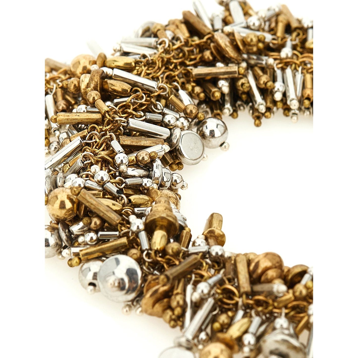Dries Van Noten Gold Marabou Necklace