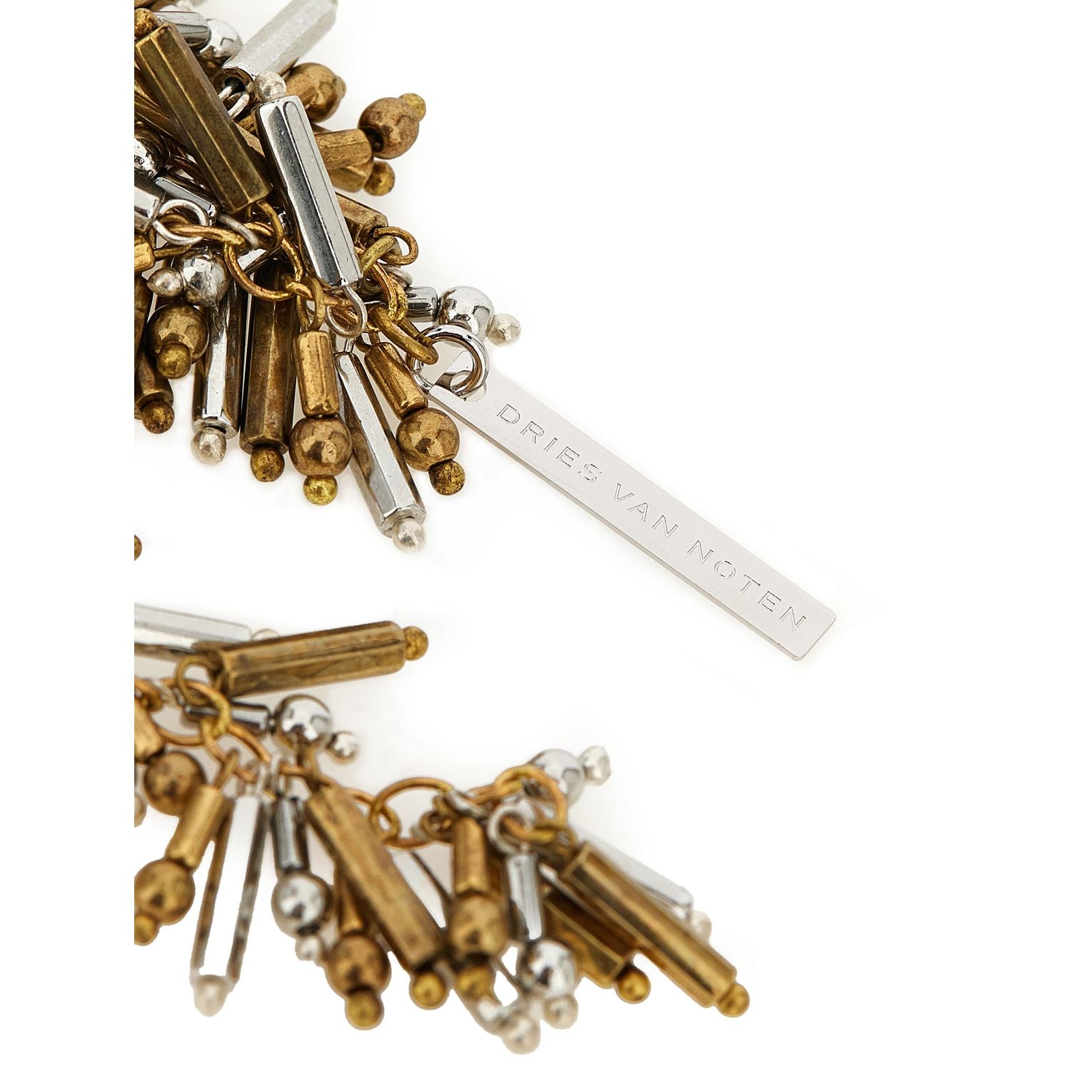 Dries Van Noten Gold Marabou Necklace