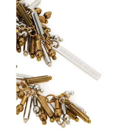 Dries Van Noten Gold Marabou Necklace