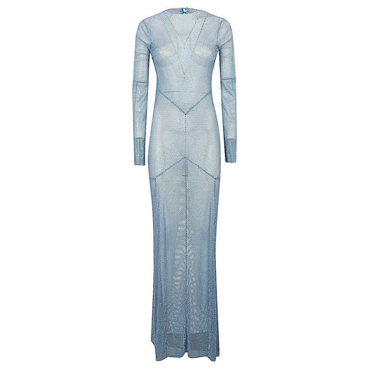 SANTA BRAND Dresses Clear Blue MAXIFLAREDDRESSLIGHTBLUE