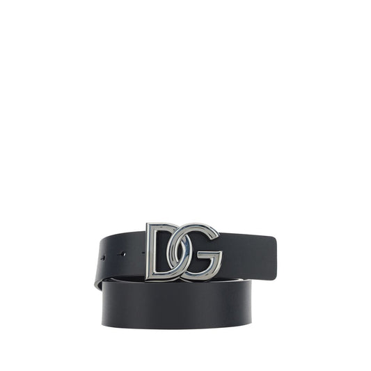 Dolce & Gabbana Black Calf Leather Bos Taurus Regular Belt