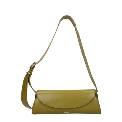 Jil Sander Green Leather Crossbody Bag