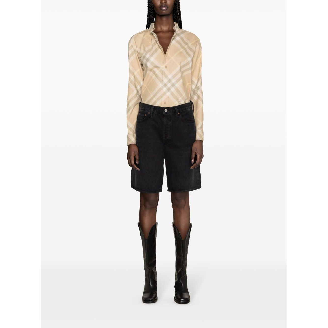 Burberry check motif shirt Shirts