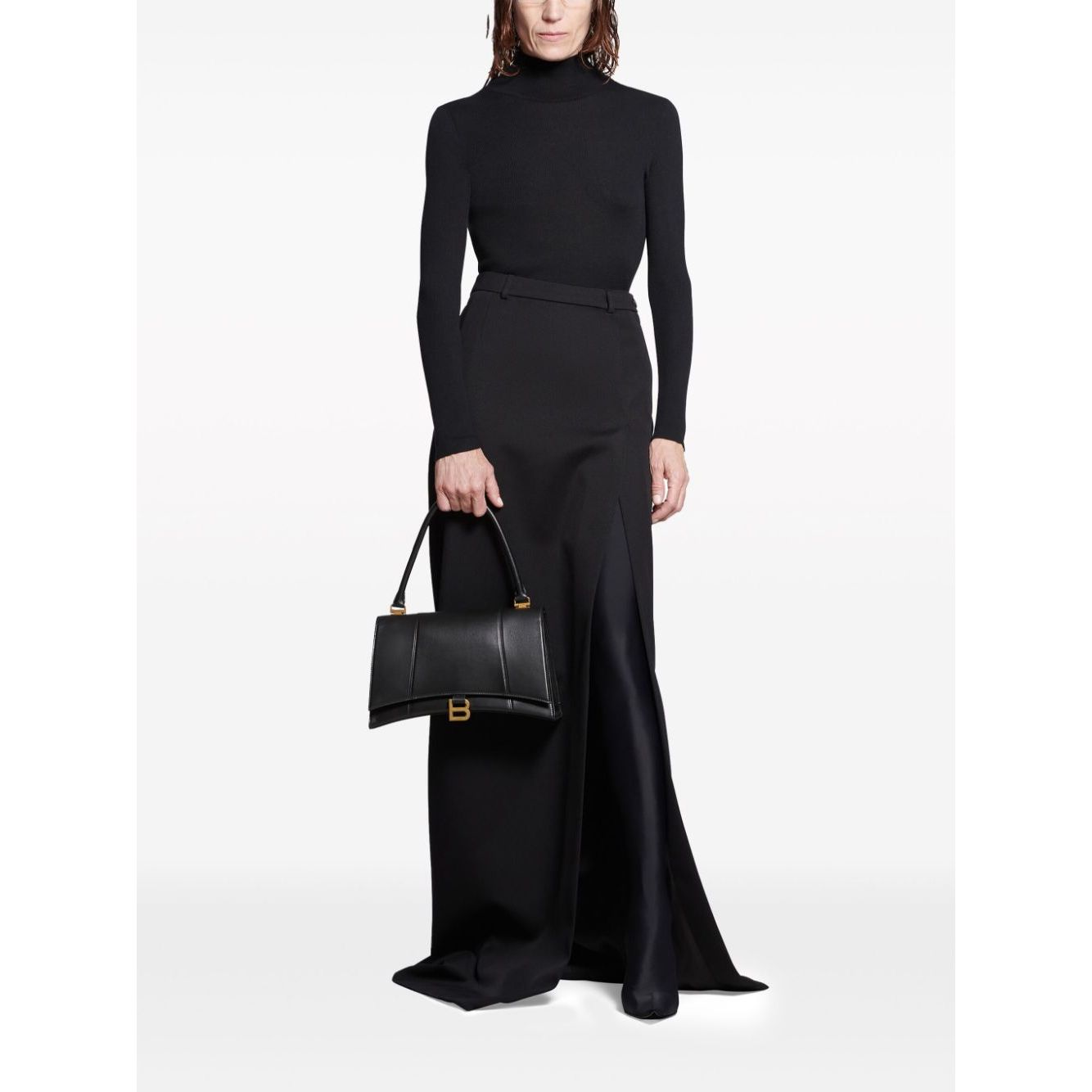 Balenciaga slit tailored maxi skirt