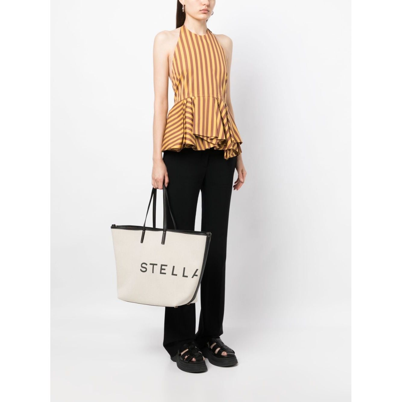 Stella McCartney Logo canvas tote bag