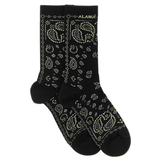 Alanui Black Cotton Socks