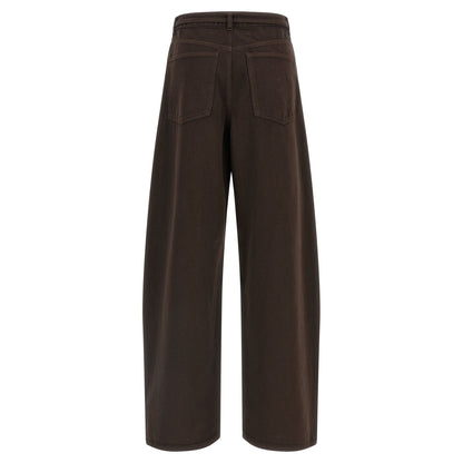Twinset Brown Cotton High-Waisted Jean