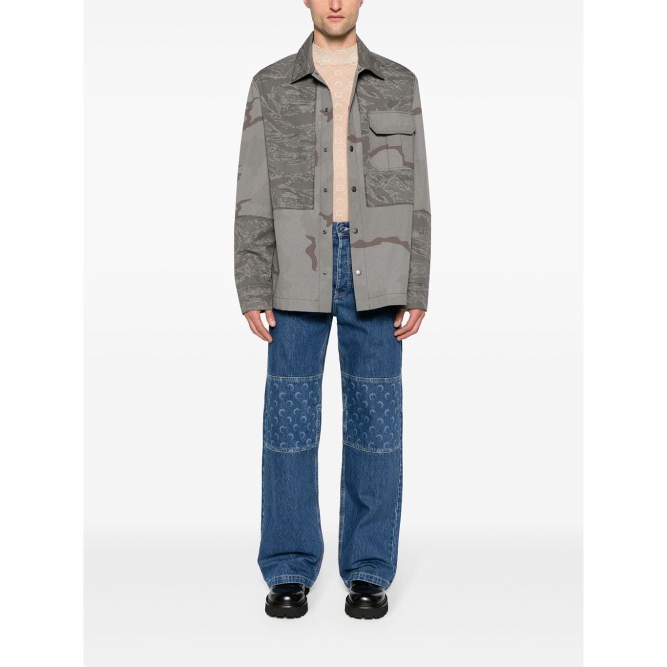 MARINE SERRE Coats Grey MSI029DWOV0017GR90