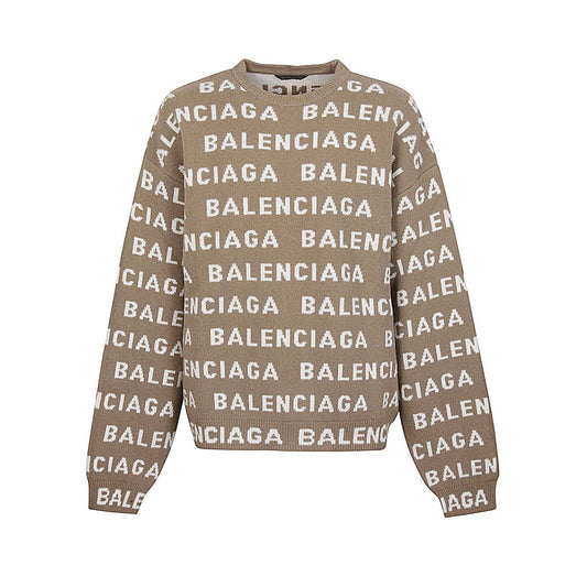 Balenciaga Intarsia Logo Sweater