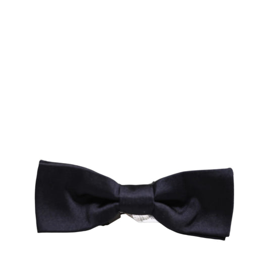 Dolce & Gabbana Men Dark Blue 100% Silk Adjustable Neck Papillon Bow Tie