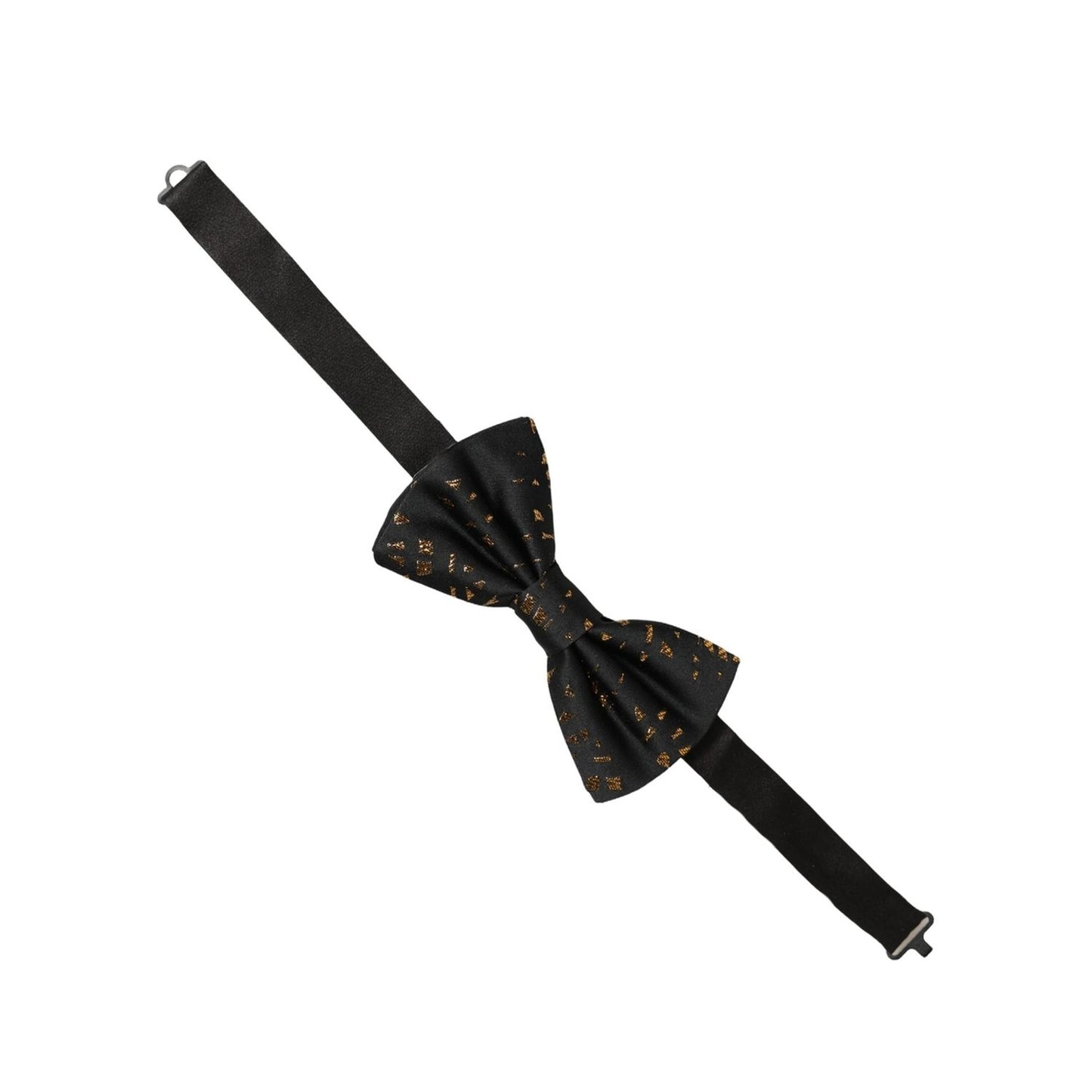 Dolce & Gabbana Dark Gray Speckle Pattern Adjustable Neck Papillon Bow Tie