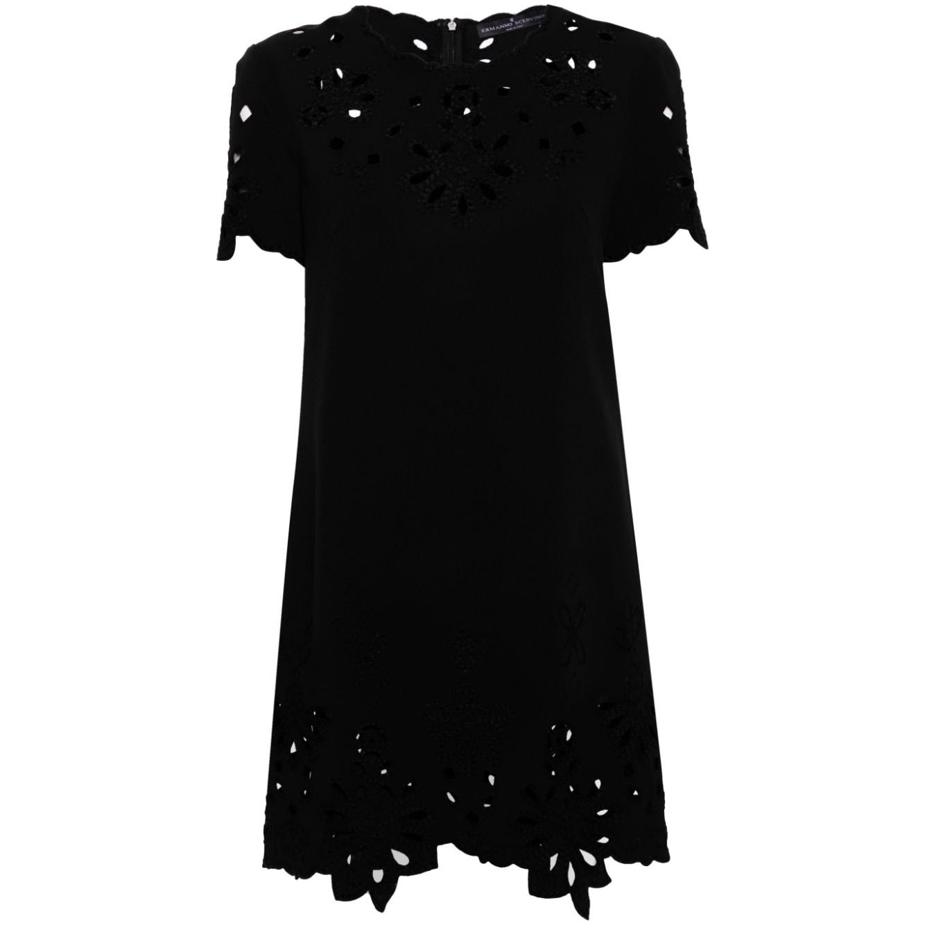 Ermanno Scervino Embroidered cotton short dress D442Q325ILM95708