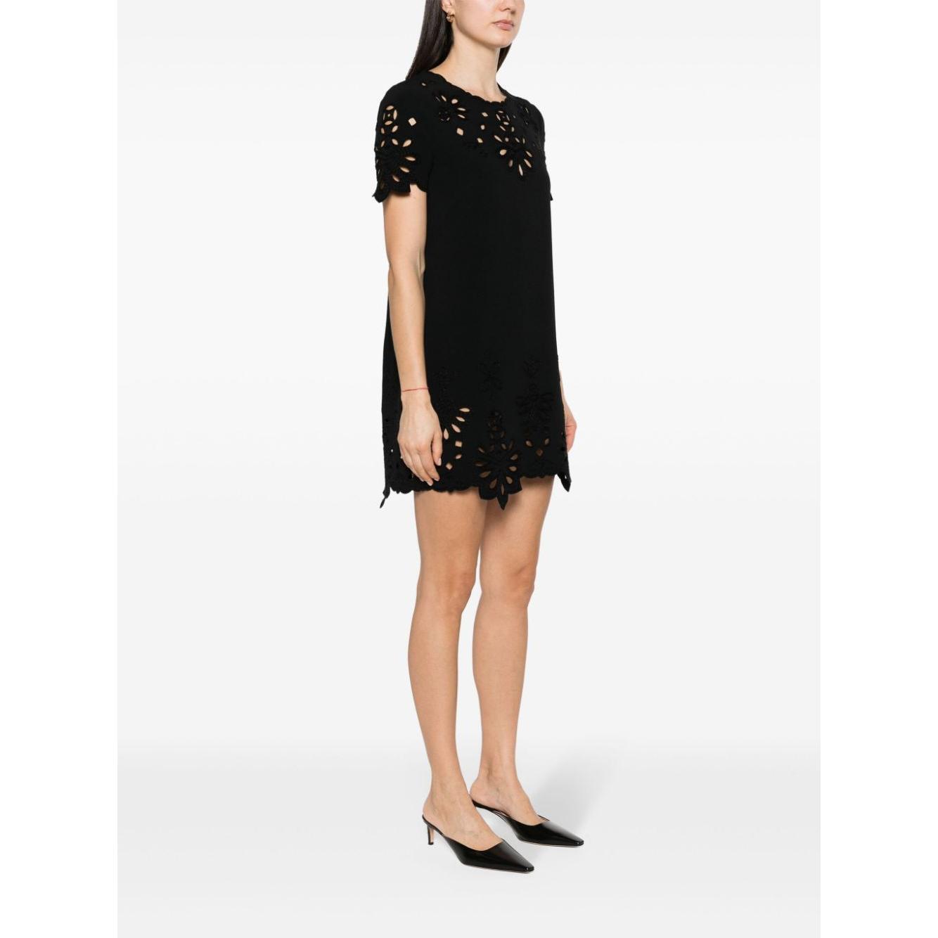 Ermanno Scervino Embroidered cotton short dress D442Q325ILM95708