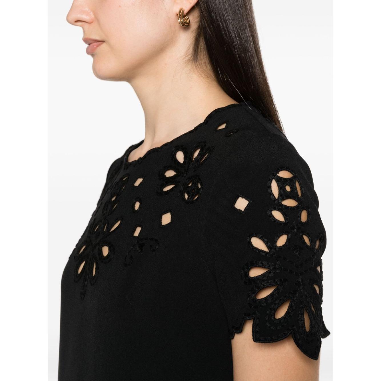 Ermanno Scervino Embroidered cotton short dress D442Q325ILM95708
