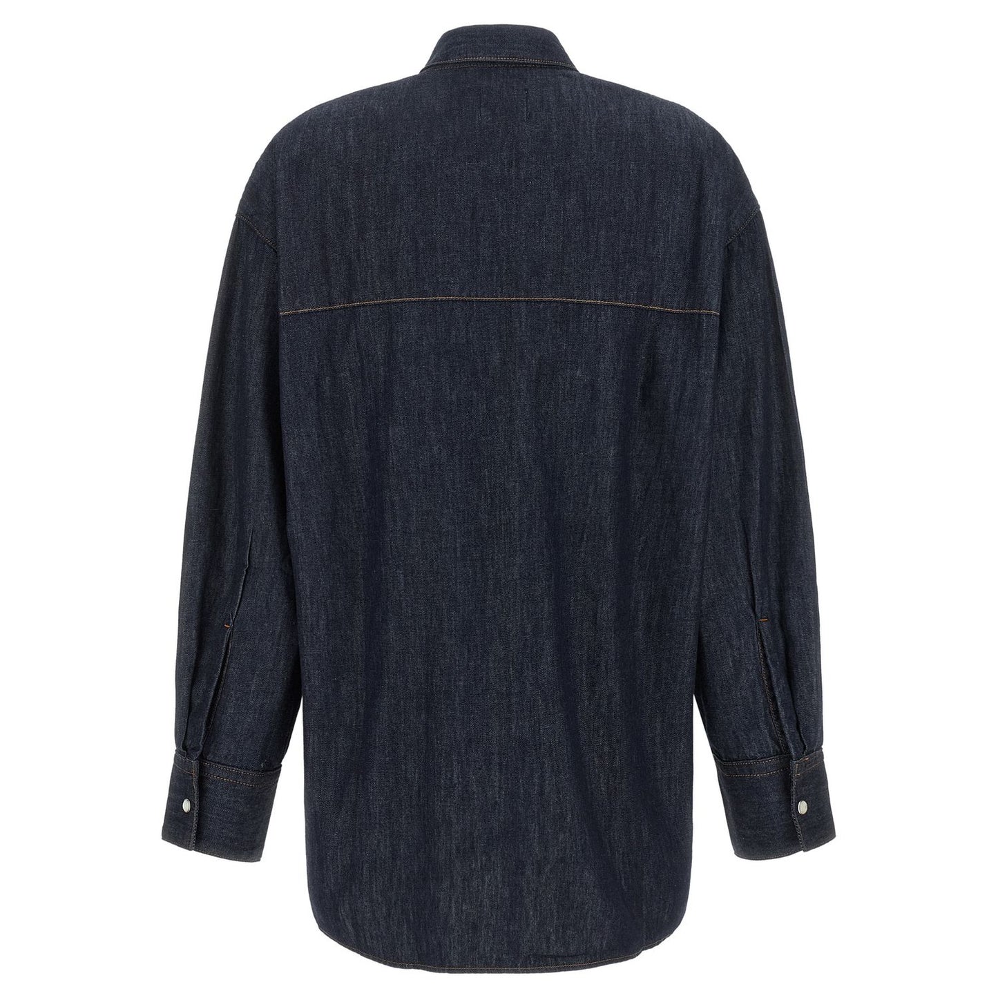 Khaite Blue Cotton Blouse