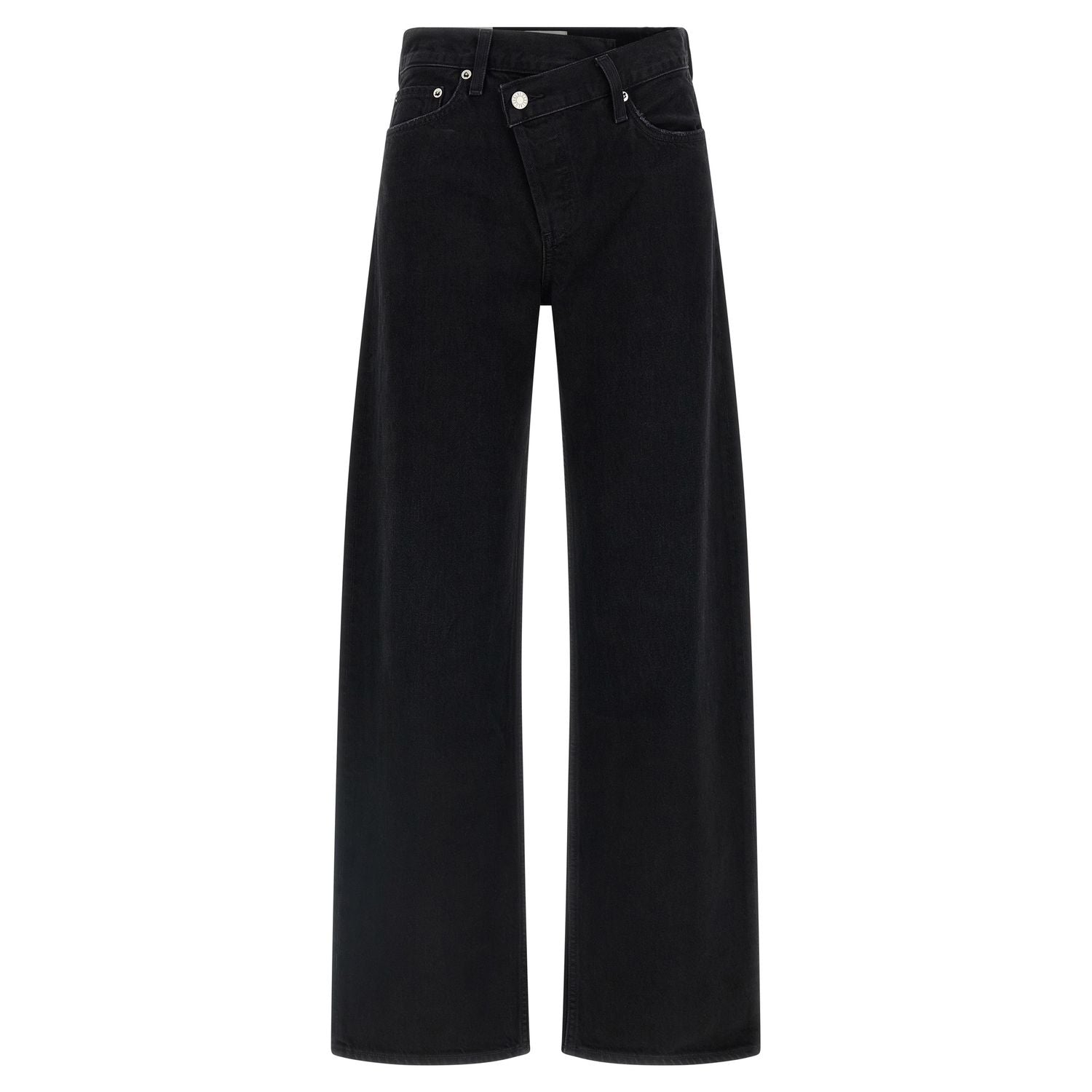 Agolde Black Cotton Relaxed Fit Jeans