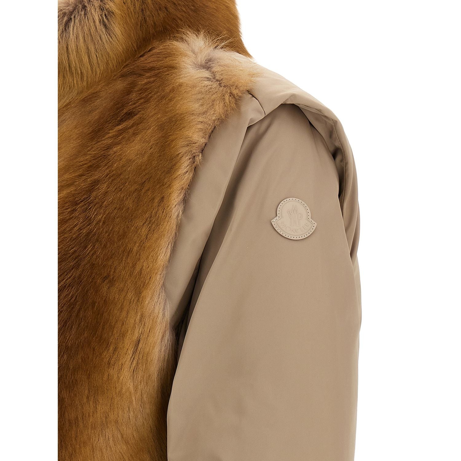Moncler Beige Polyester Sleeveless Jacket