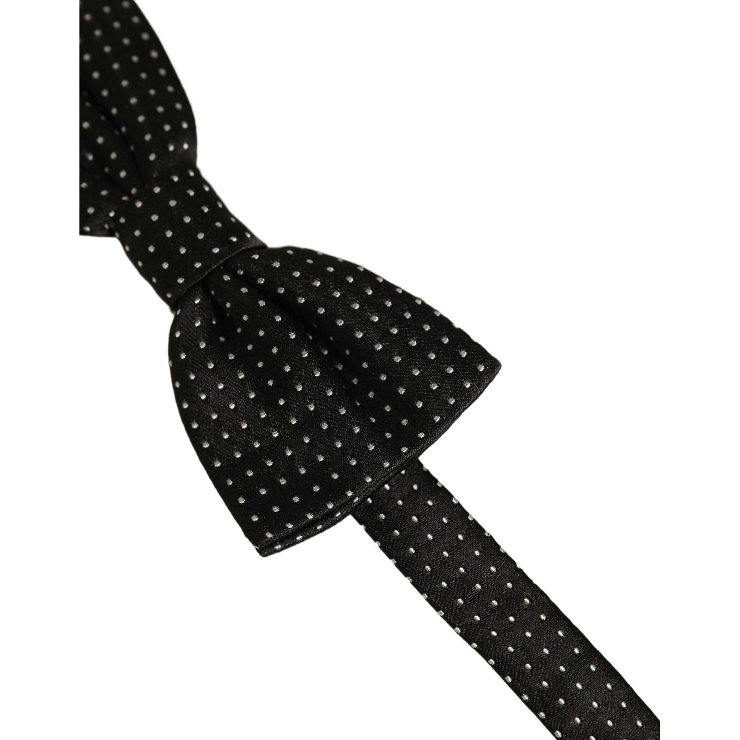 Dolce & Gabbana Men Dark Gray White PolkaDot Adjustable Bow Tie