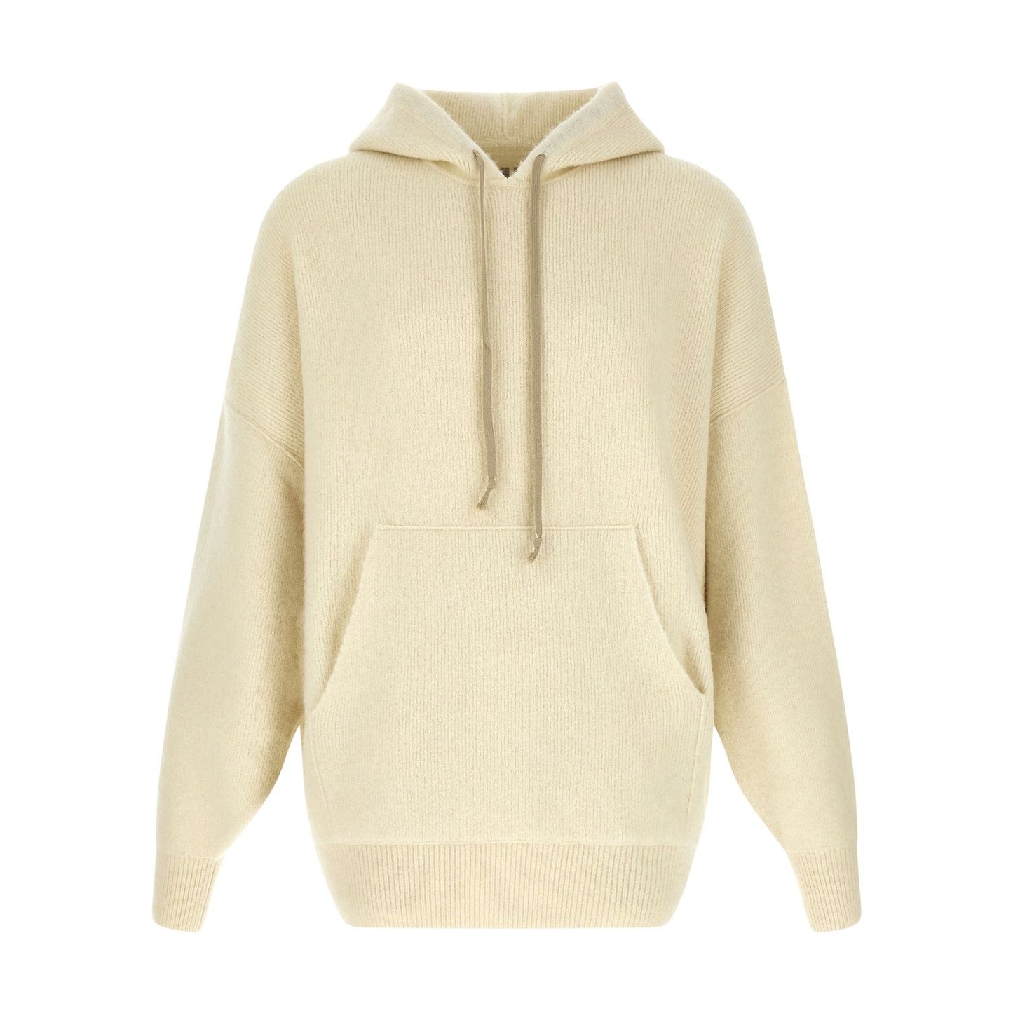 Rick Owens White Marabou Sweatshirt