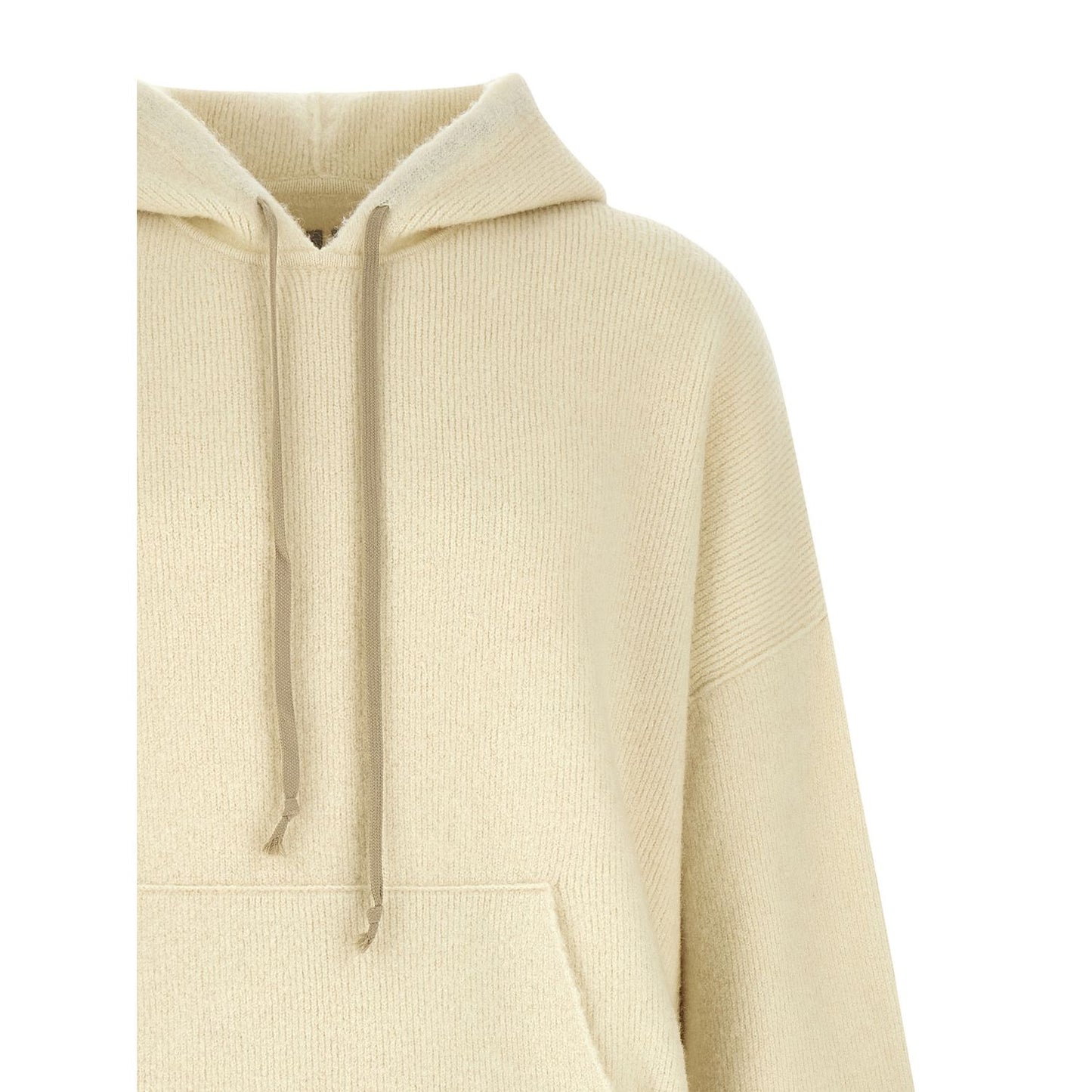 Rick Owens White Marabou Sweatshirt