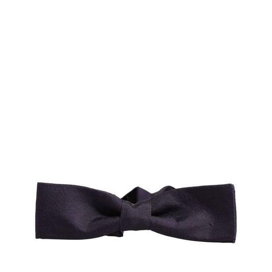 Dolce & Gabbana Men Violet 100% Silk Adjustable Neck Papillon Bow Tie