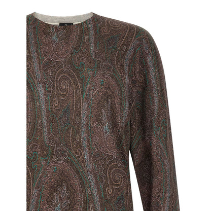 Etro Bordeaux Silk Cardigan