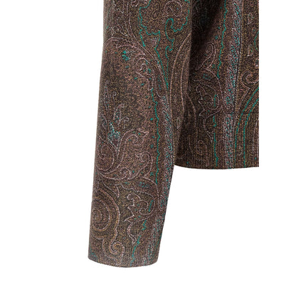 Etro Bordeaux Silk Cardigan