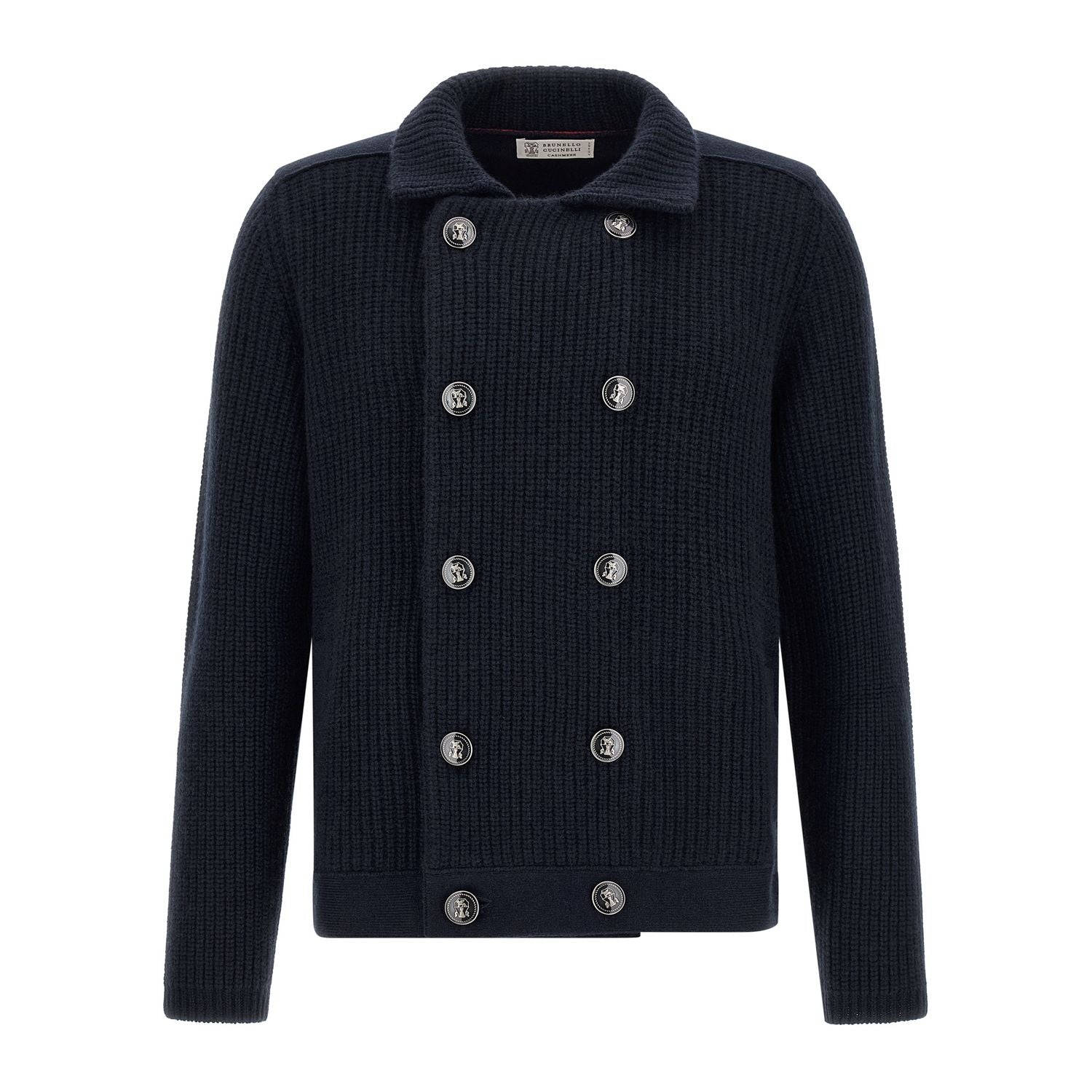 Brunello Cucinelli Blue Cashmere Cardigan