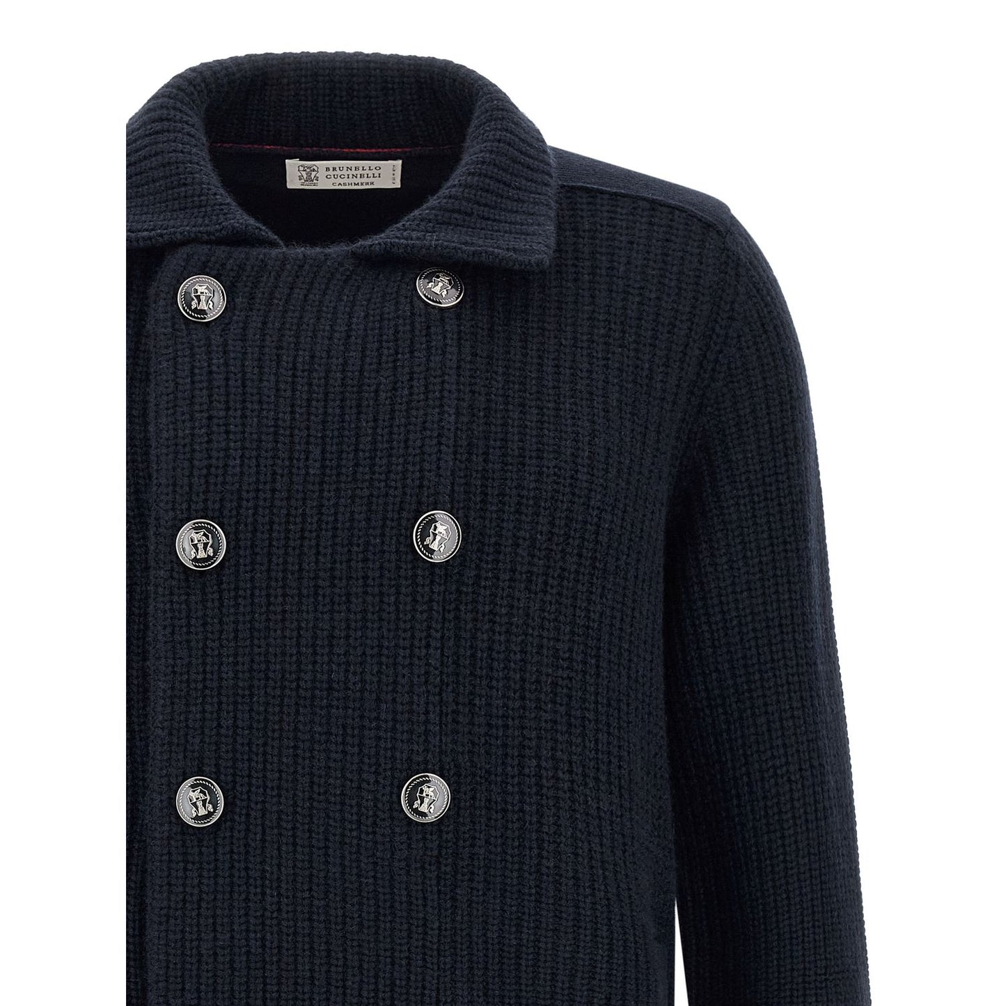 Brunello Cucinelli Blue Cashmere Cardigan