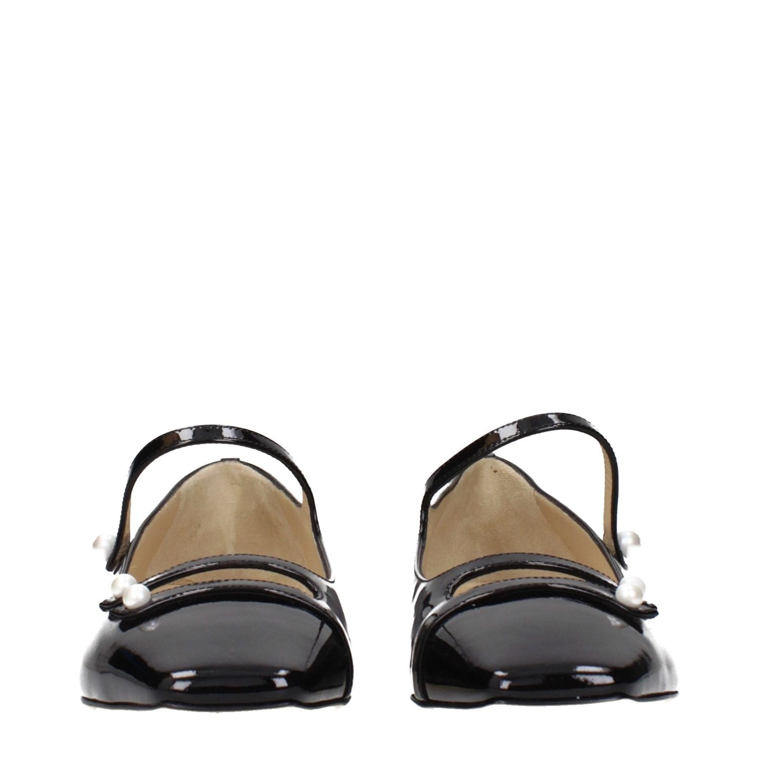 Jimmy Choo Black Leather Ballet Flats