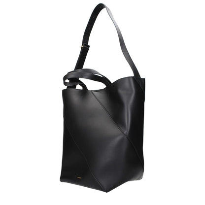 Jil Sander Black Leather Crossbody Bag