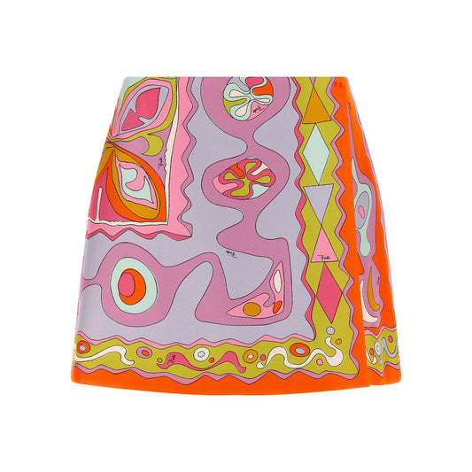 Emilio Pucci Multicolor Silk Long Skirt